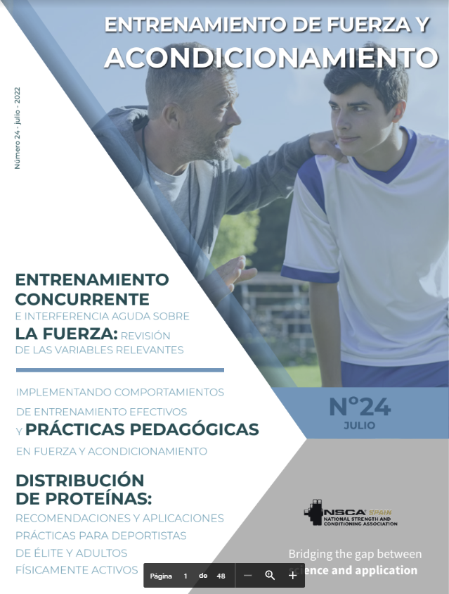 Nº 24 Journal NSCA Spain: Entrenamiento de Fuerza y Acondicionamiento Físico - Junio 2022